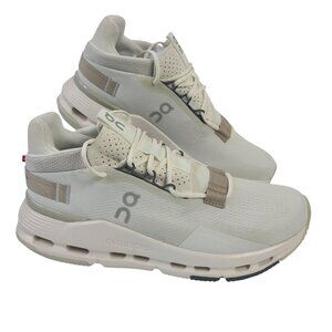 NEW On Cloudnova Womens Running Shoes White Beige US 8.5, EU 40